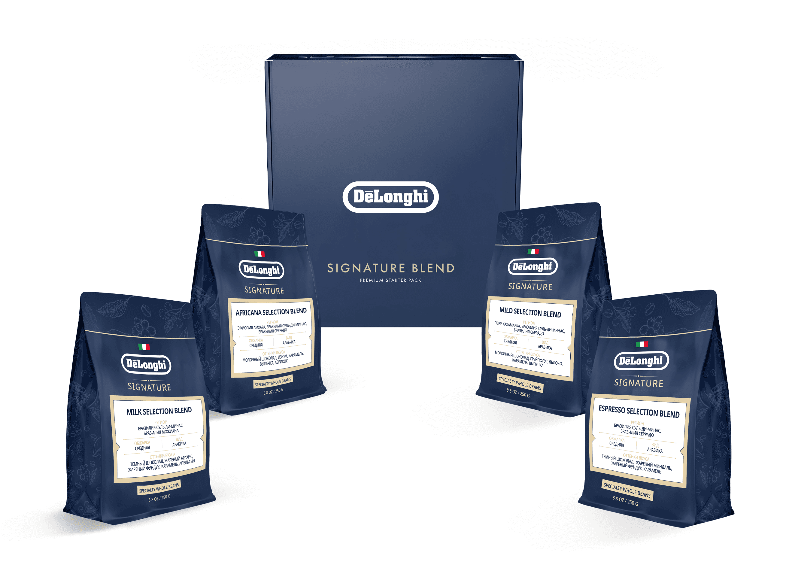 Кофе в зёрнах De'Longhi Kofe V Zernah Signature Blend